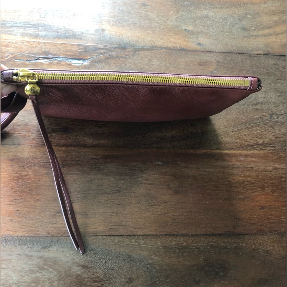 HOBO - Wristlet/Handle Clutch 100% Leather + Brick Brown - Picture 5 of 15